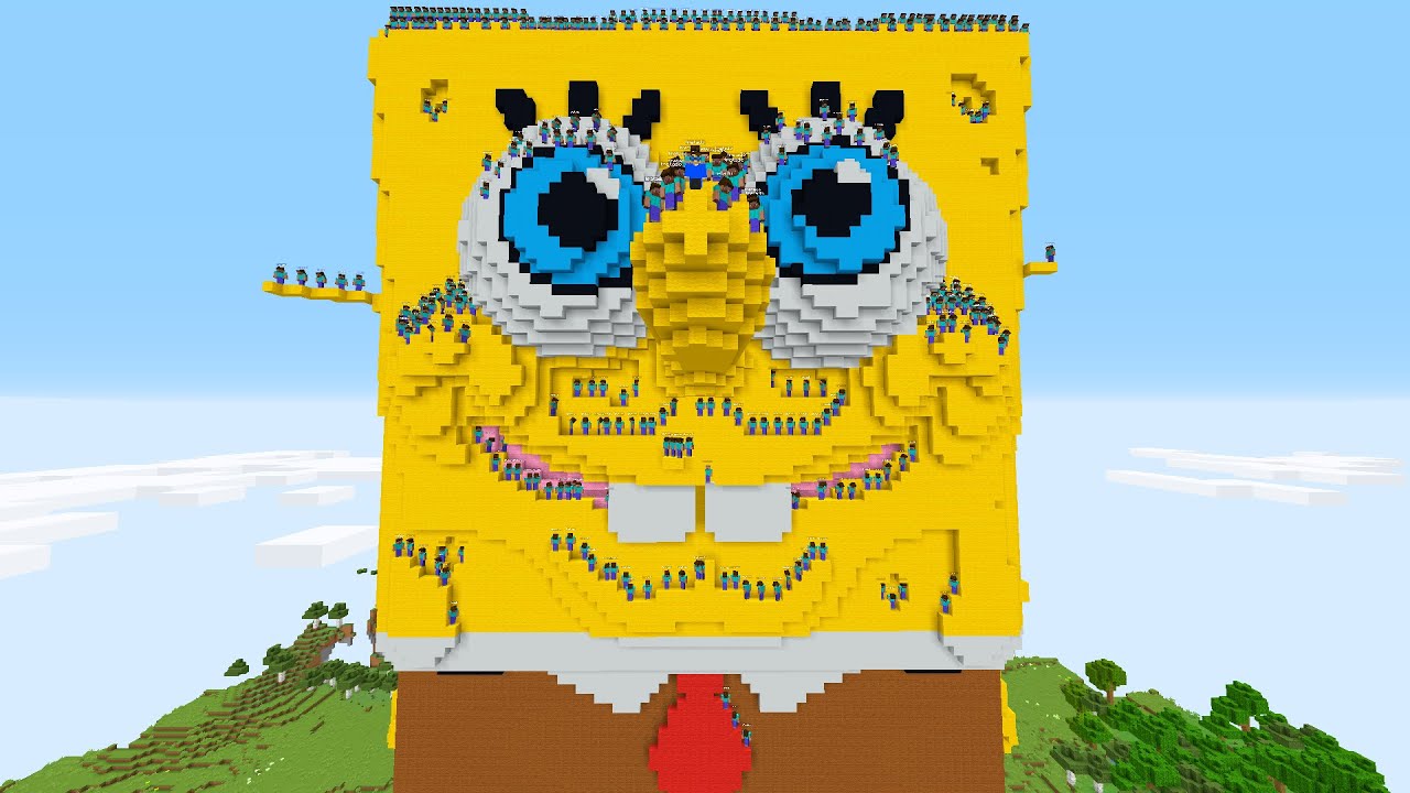 Prendi 100 BOB ESPONJAS dentro do BOB ESPONJA no MINECRAFT!!