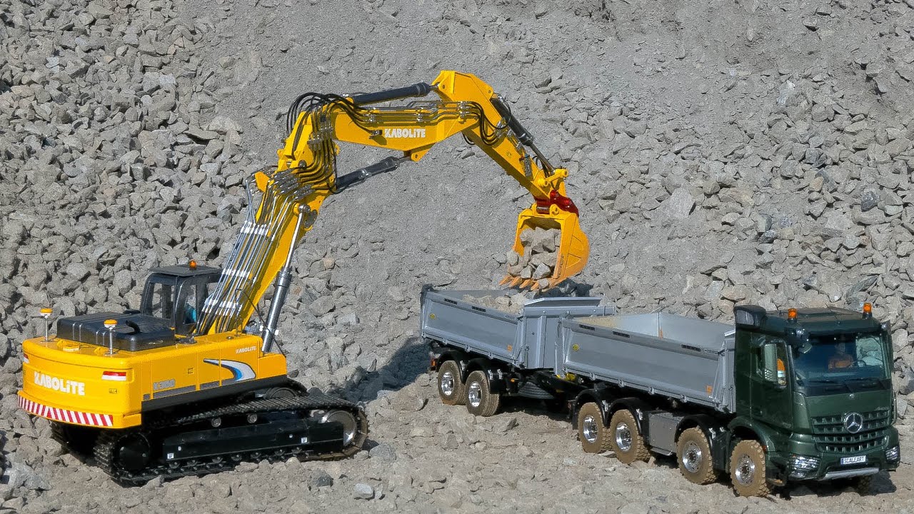 FANTASTIC RC TRUCKS, RC WHEEL LOADER, RC MACHINES, RC KABOLITE K350, RC CONSTRUCTION SITE ACTION!!