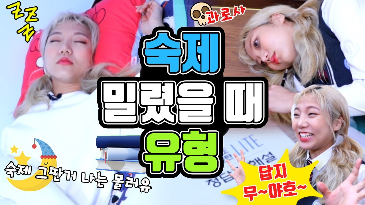 숙제 밀렸을 때 유형ㅋㅋㅋㅋㅋㅋ [밍꼬발랄]