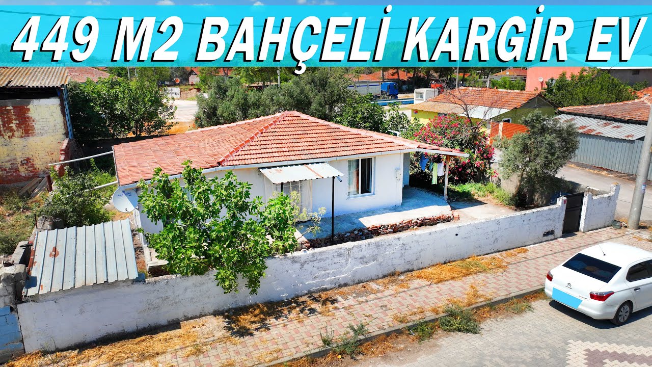 1670- Manyas Kızıksa'da Köşe Parsel 449 m2 Bahçeli Kargir Ev