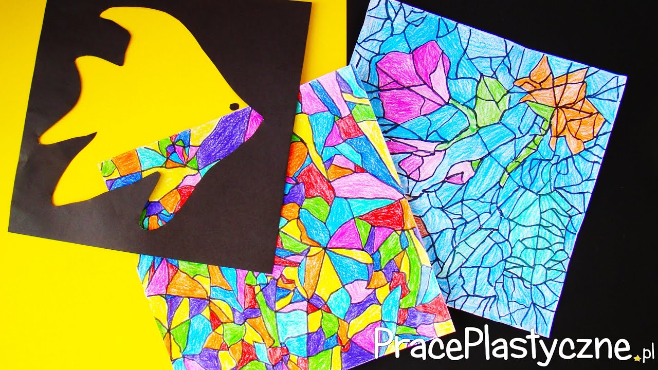 Jak zrobić witraż z papieru? | Techniki plastyczne płaskie | Praca plastyczna / Paper stained glass