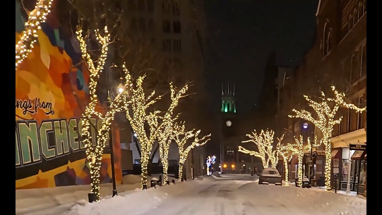 ❄️2026 BLIZZARD !! Fat Bike Ride At 2am Through Downtown Manchester, NH. DJI Osmo 6 Action Camera.