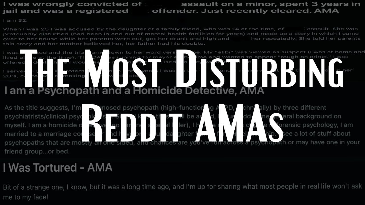 The Most Disturbing Reddit AMAs