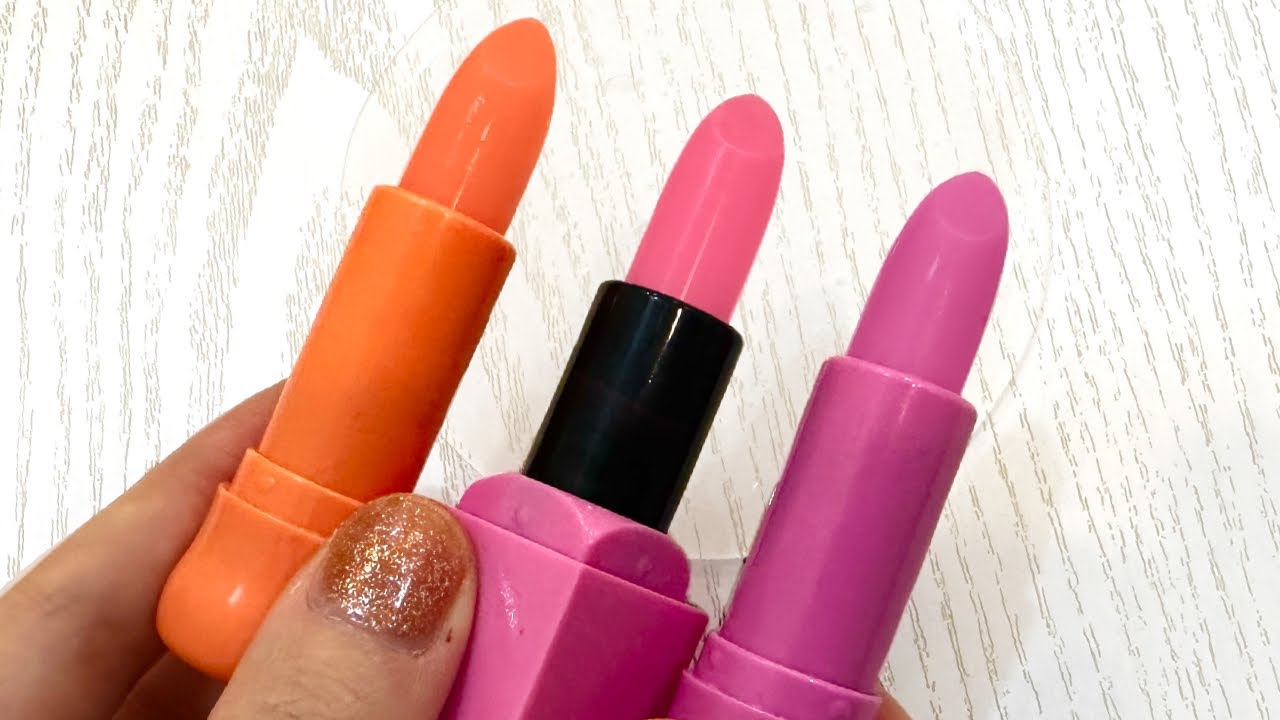 ASMR Lipstick Slime! Coloring Slime with Lipbalms! Satisfying Slime Videos 
