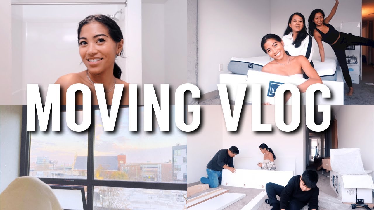 MOVING VLOG: Our New Apartment, Lull Mattress Unboxing, IKEA Haul, & Building New Furniture!