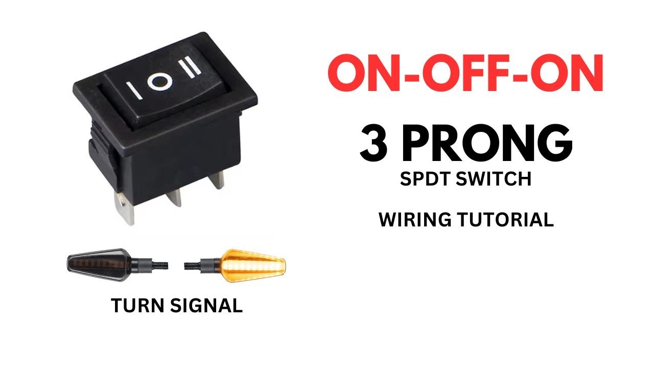 How to Wire a 3-Prong On-Off-On DC Rocker Switch | Single Pole Double Throw - SPDT | for Motorcycles