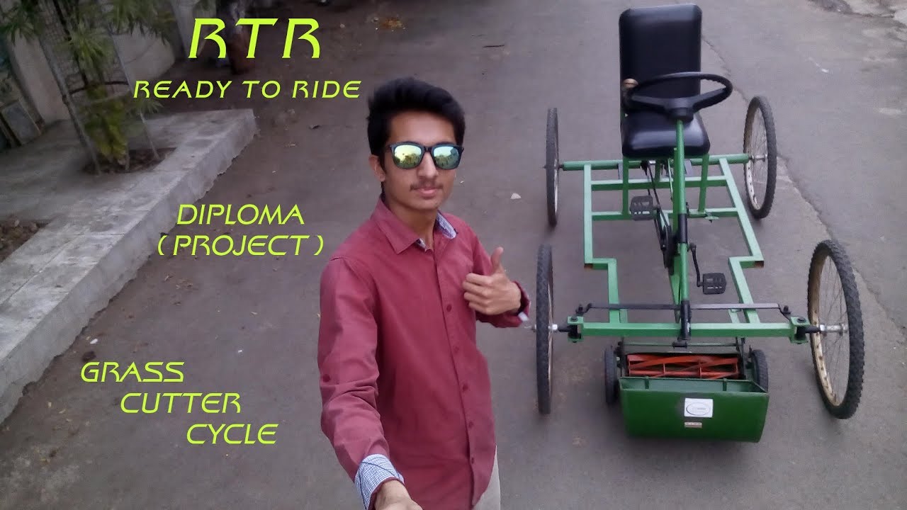 Grass Cutter Cycle | 4 Wheel Cycle | My Diploma Project...!