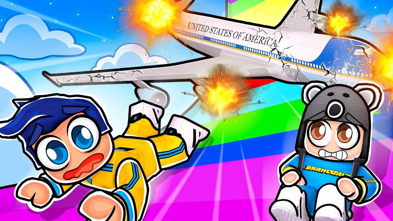 TENTE SOBRIVIVER NO AVIÃO PELO ESCORREGADOR DO ROBLOX - Brancoala Games