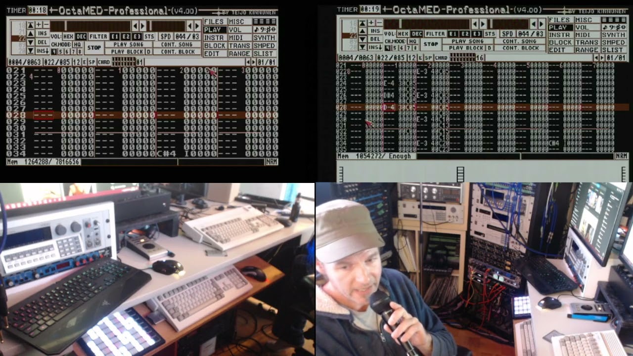 Octamed Midi sync w Octamed - 2 x AMIGA