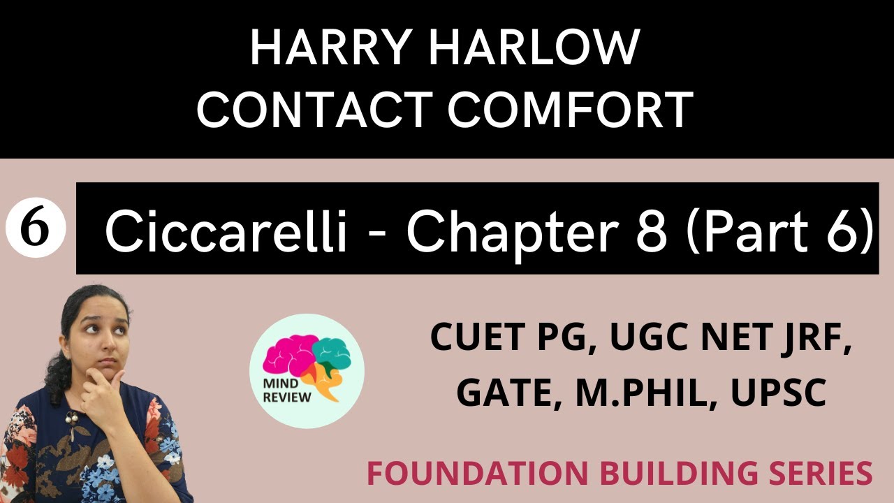 PSYCHOLOGY: Ciccarelli Chapter 8 | Part 6 | HARRY HARLOW CONTACT COMFORT | Mind Review