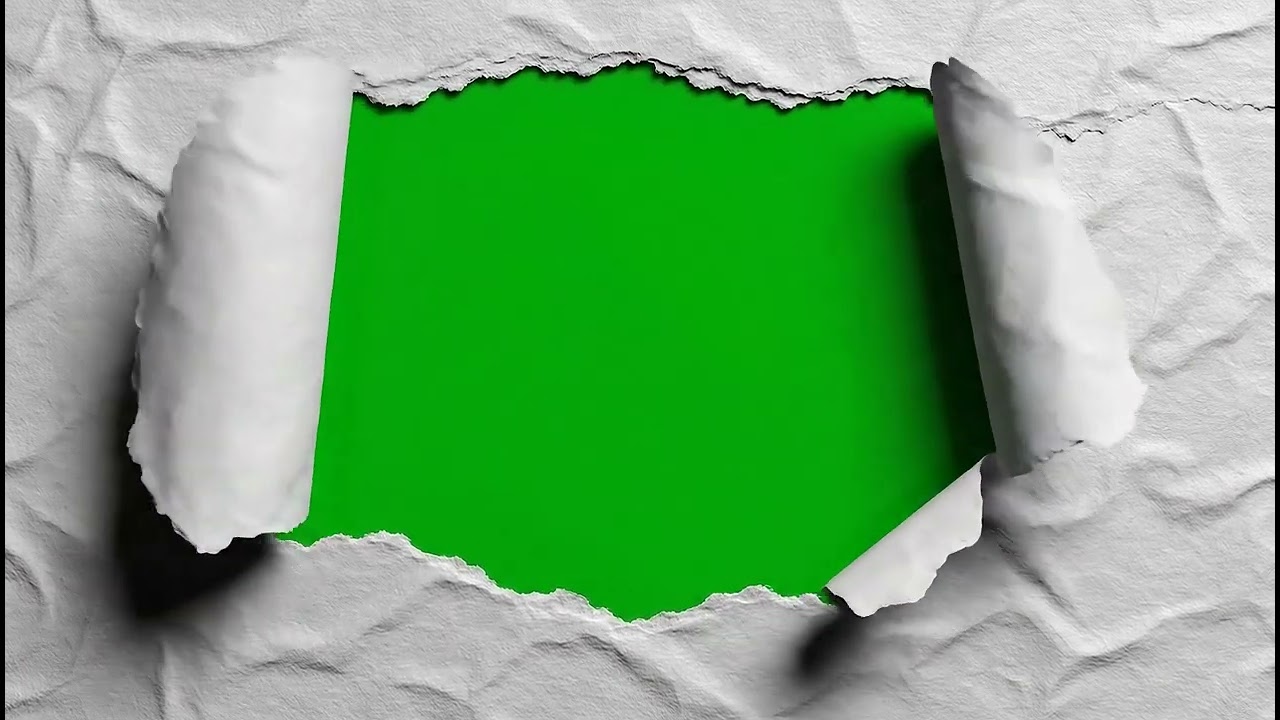 Realistic Paper Cut Transition Green Screen Footage for Filmmakers