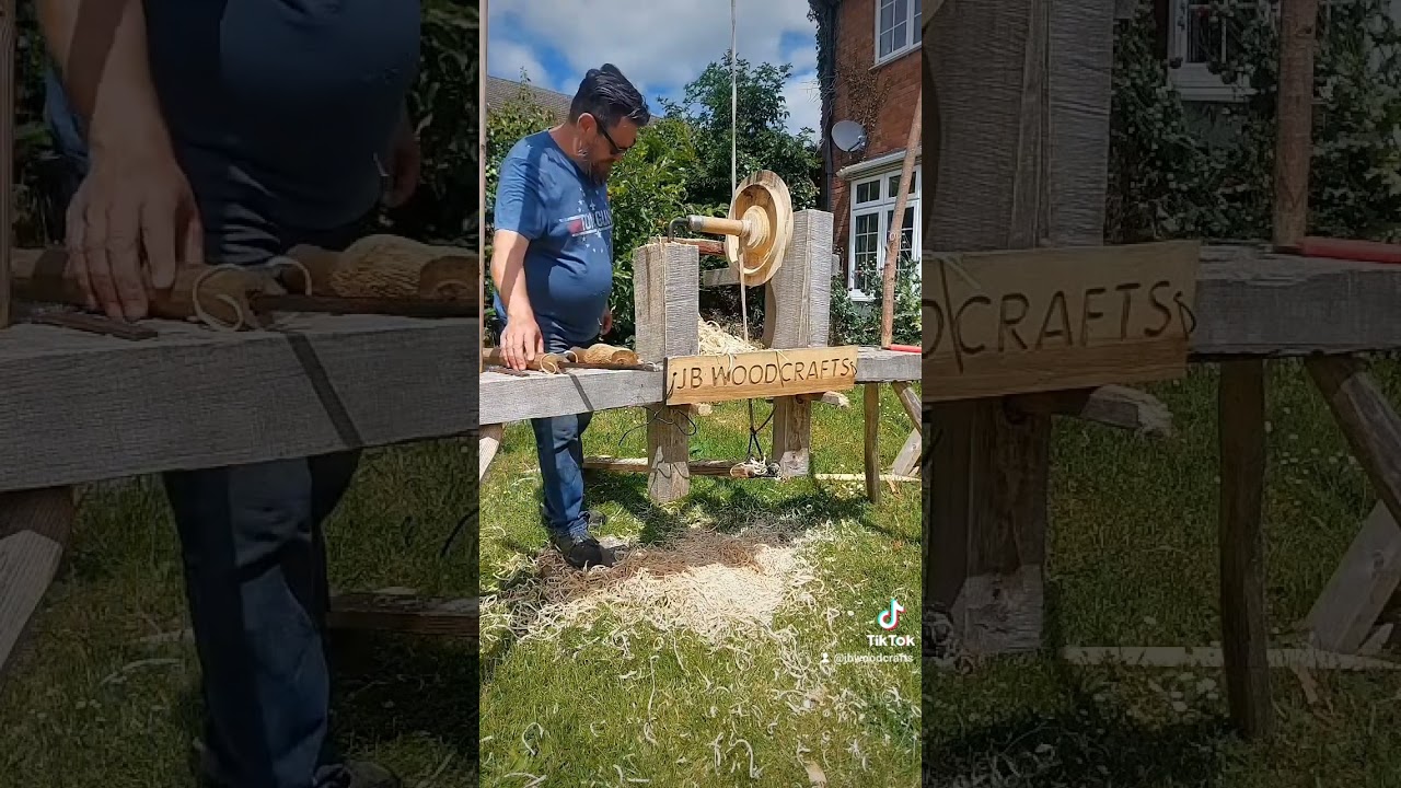 Turning a Walnut Bowl on a Polelathe