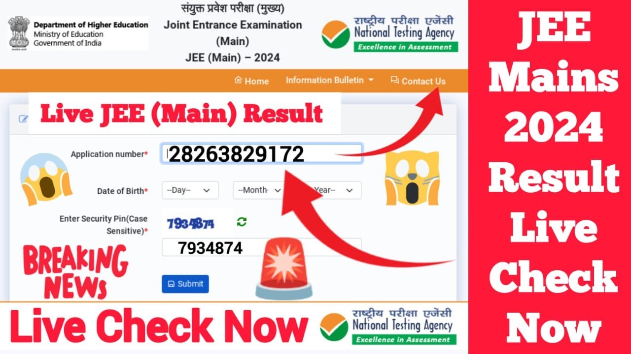 🔴Live jee main 2024 result out now🚨|jee mains 2024 result out ho gaya aaj😱|jee result 2024 out live💯