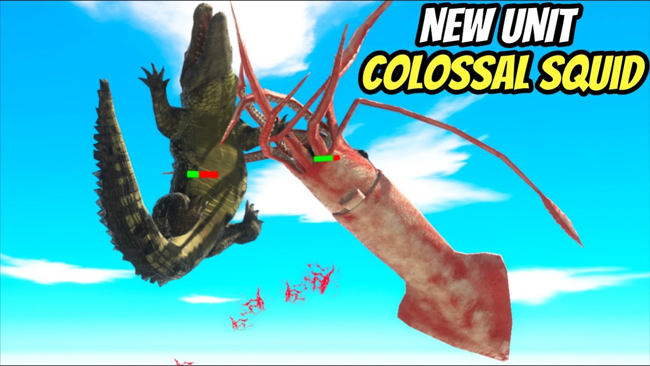 New Aquatic Boss, Colossal Squid!!! - Animal Revolt Battle Simulator ARBS