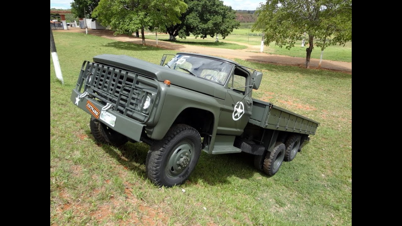 Caminhão Militar Ford F600 6x6 perkins diesel - teste off-road