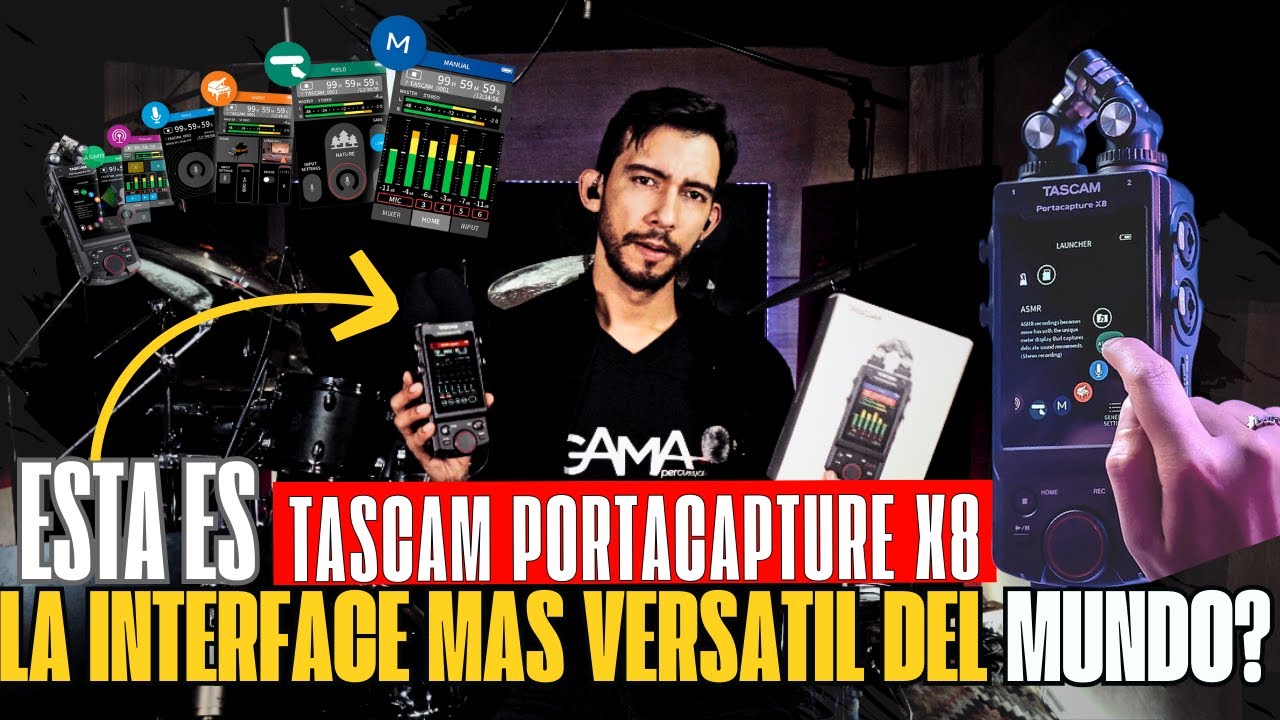 👉 ¿La interfaz más versátil del mundo? 🔥 Review TASCAM Portacapture X8 en batería y estudio