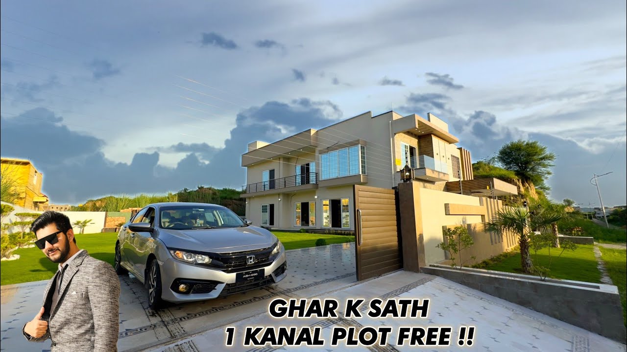 2 Kanal Cliff Mainsion | Beautiful Lawn | Owner's Made Solid Construction | Waterfall | Palm Trees
