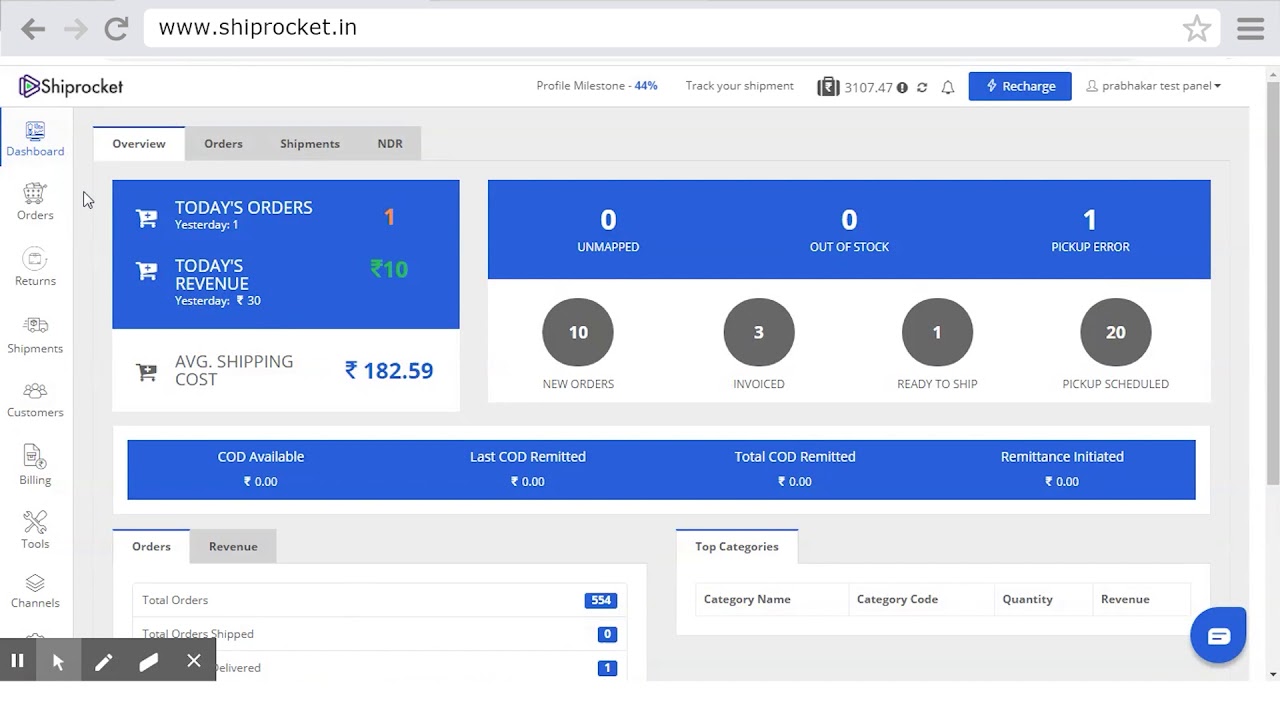 Shipping Manifest Process with Shiprocket