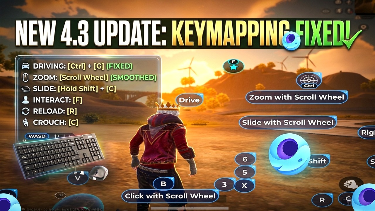 Gameloop 4.3 Update  Mouse Lock Issue Fix in Gameloop 🔒 | PUBG Mobile Keymapping ✅ 100% Working