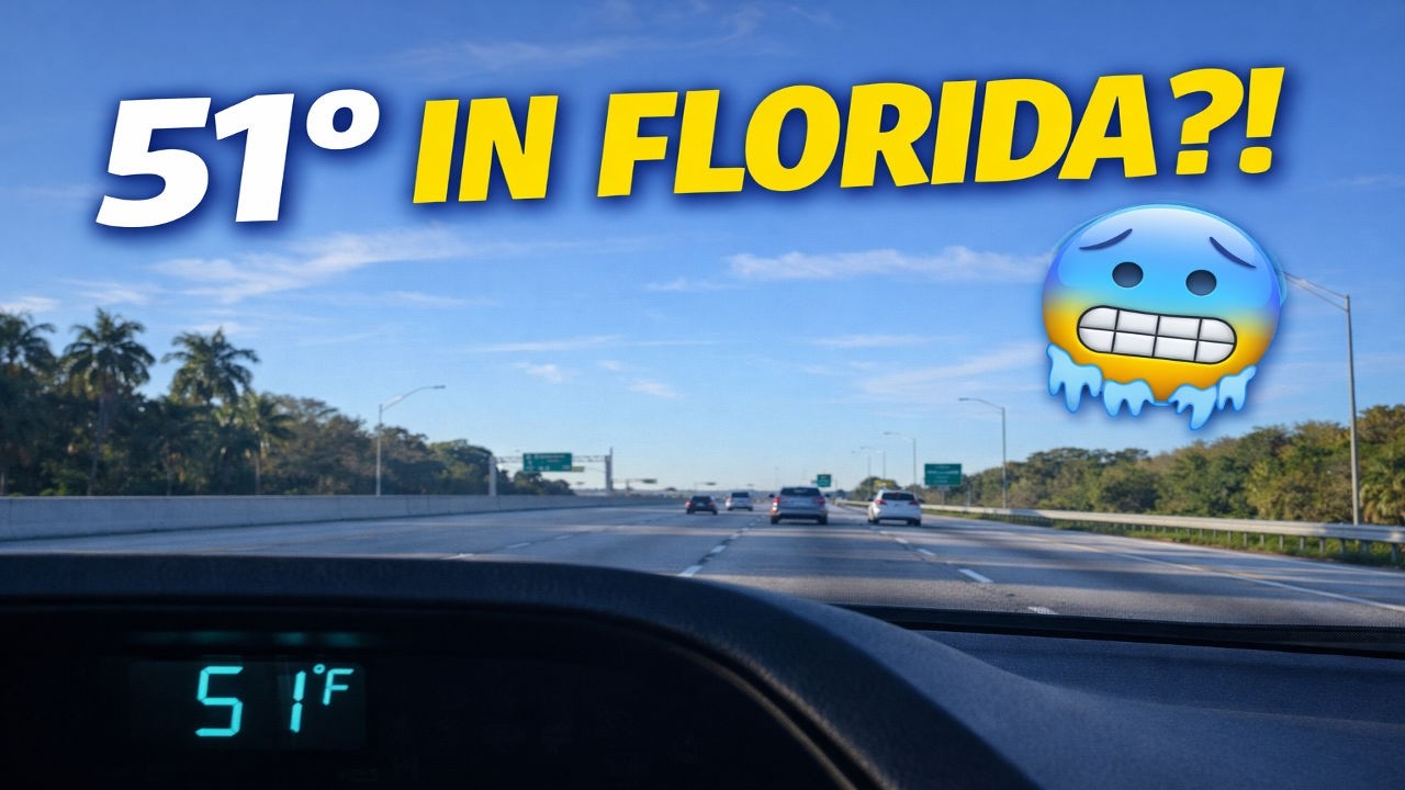Cold 51° Monday Morning Drive in South Florida | Feb 23 Commute (20 Min)