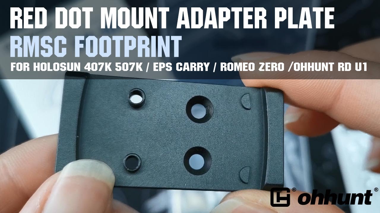 ohhunt&reg; Red Dot Mount Adapter Plate for Holosun 407K 507K EPS Carry Romeo Zero