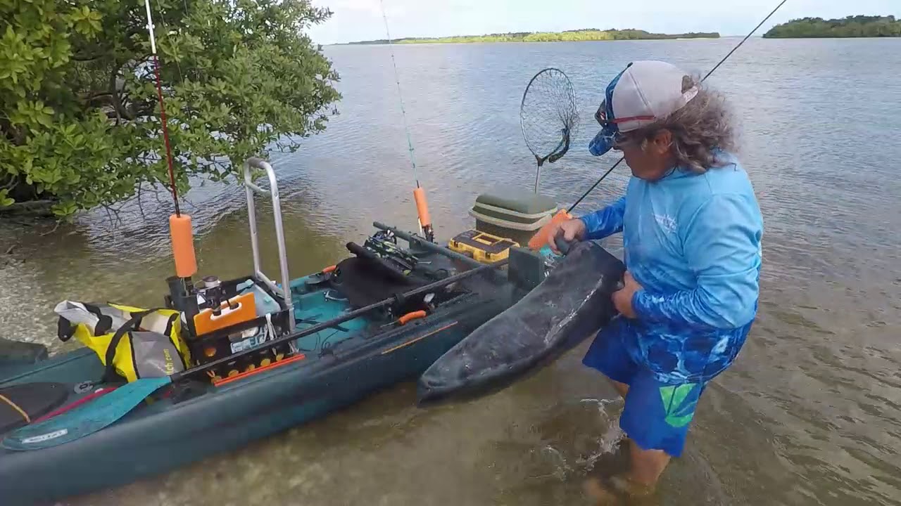 How to build a  Fishing kayak stabilizer. How to Install Trolling Motor on Kayak.