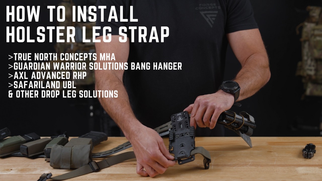 How To Install Holster Leg Strap On True North Concepts MHA, AXL RHP, Bang Hanger, Safariland, Etc