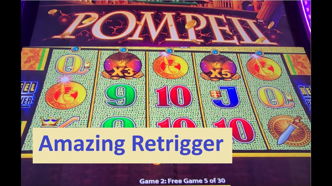 Huge Win on the Pompeii Wonder 4 Collection Slot! Aristocrat Game
