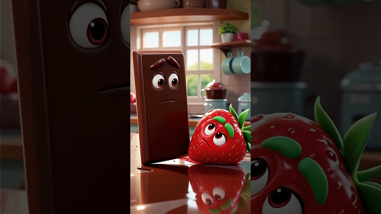 Chocolate Bar vs Strawberry 🍫🍓 | Epic Dessert Fight! | 3D Short Animation