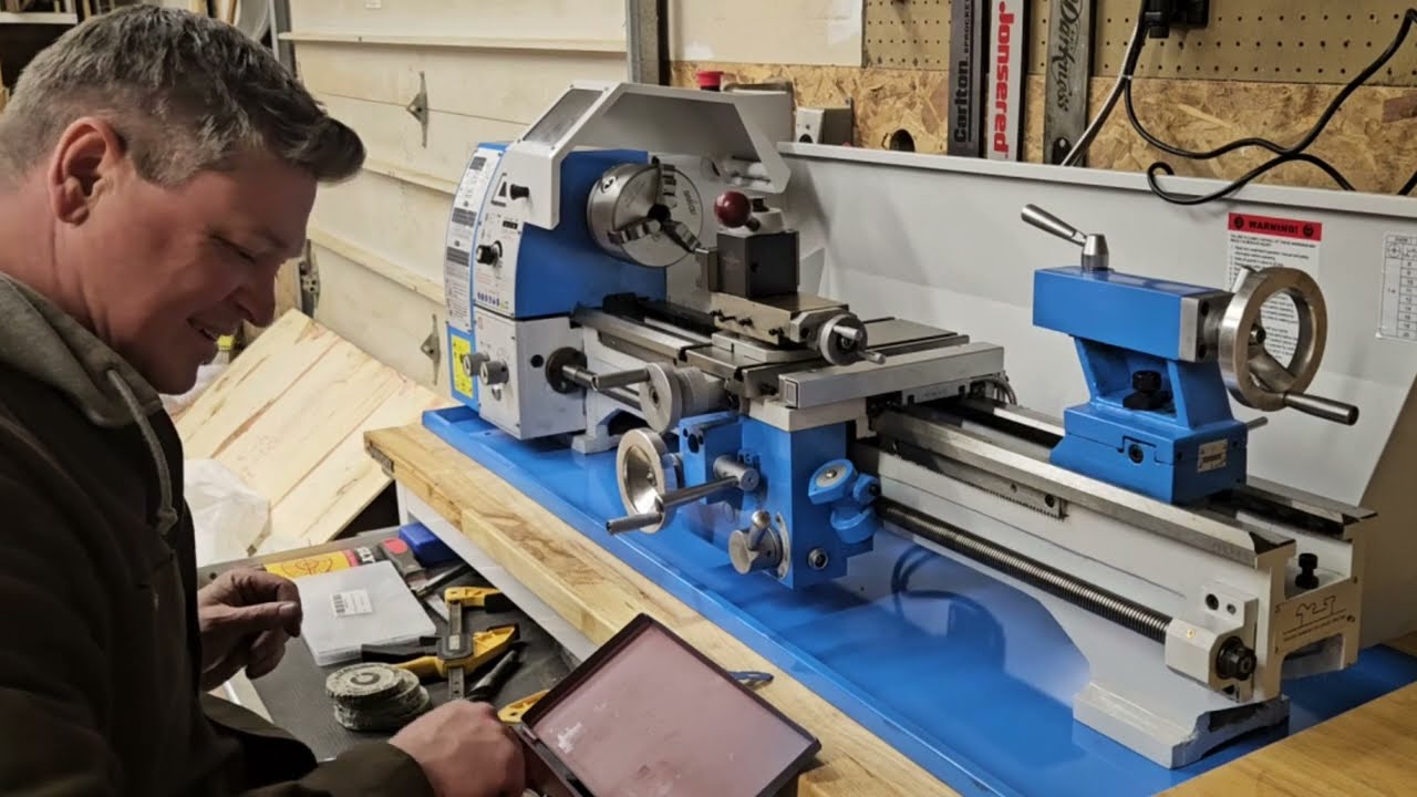 My new lathe!  Precision Matthews PM-1030V