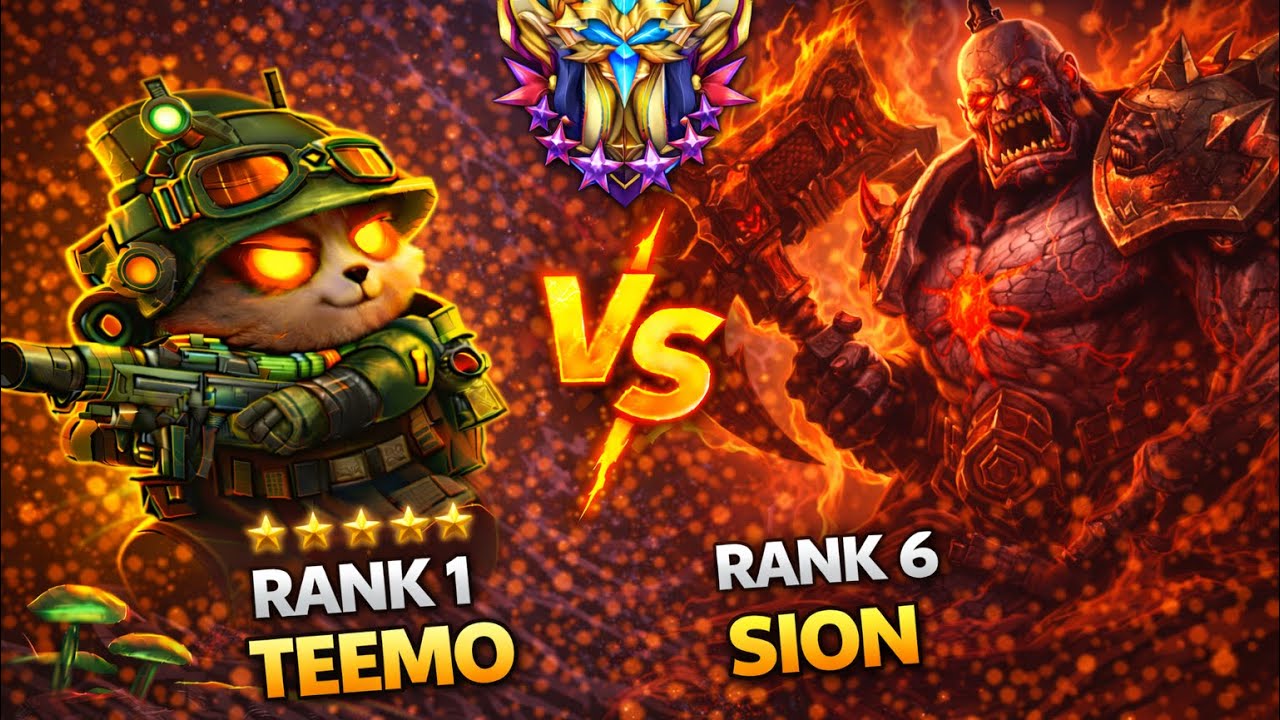 Rank 1 Teemo VS Rank 6 Sion Top Lane | Legendary Ranked 4K WildRift Gameplay