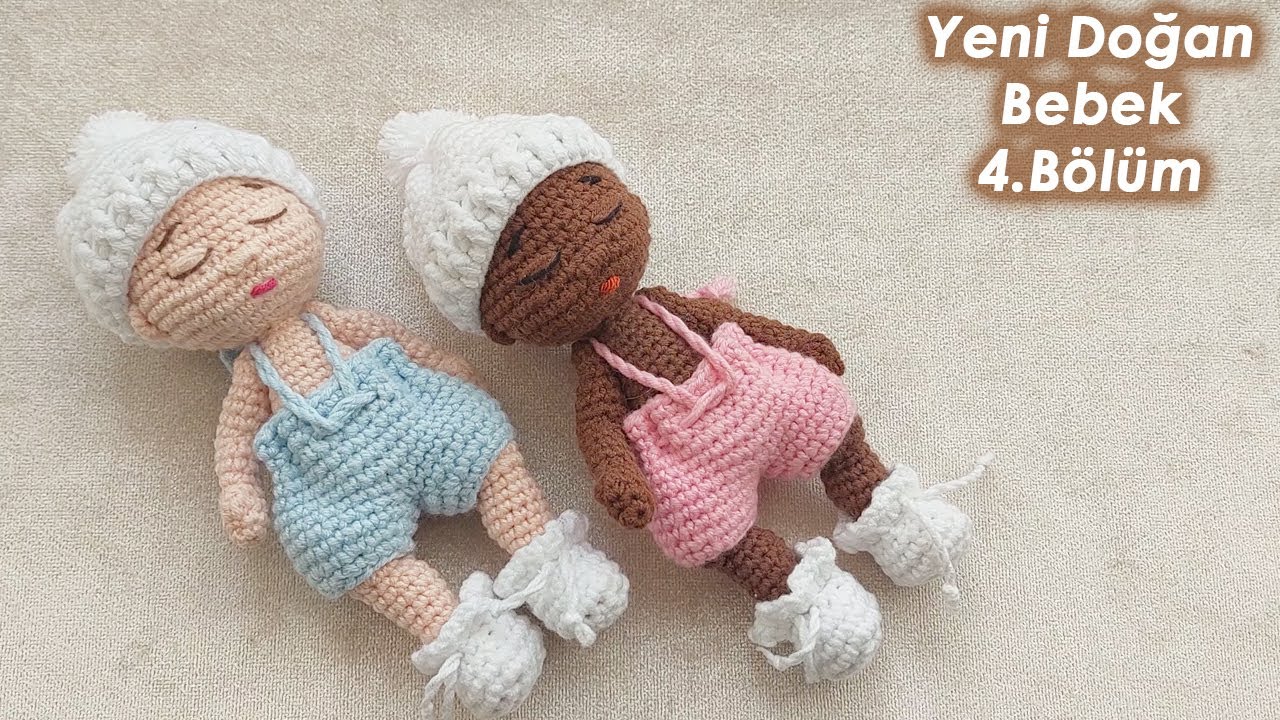 Yenidoğan,Amigurumi Bebek Yeni Kombin PART 4 (newborn doll pattern)((English subtitle)