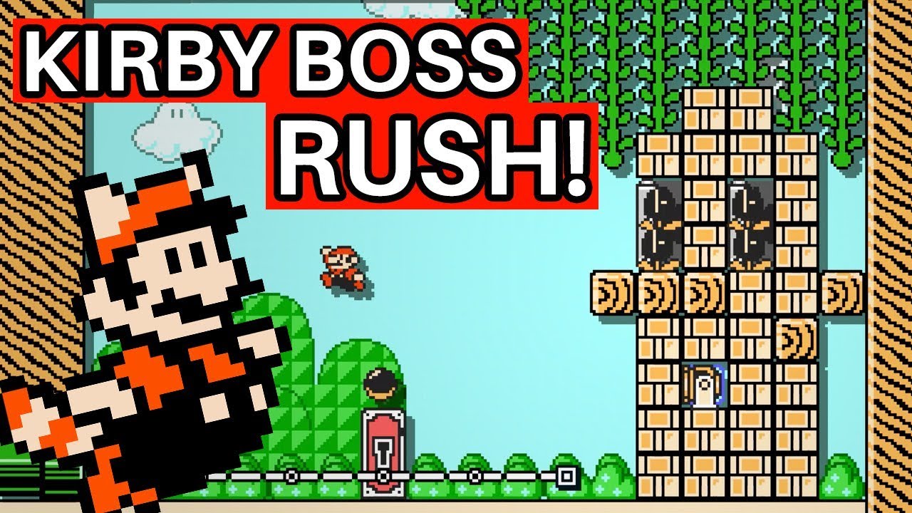 Superb Kirby Boss Rush Challenge in Super Mario Maker 2