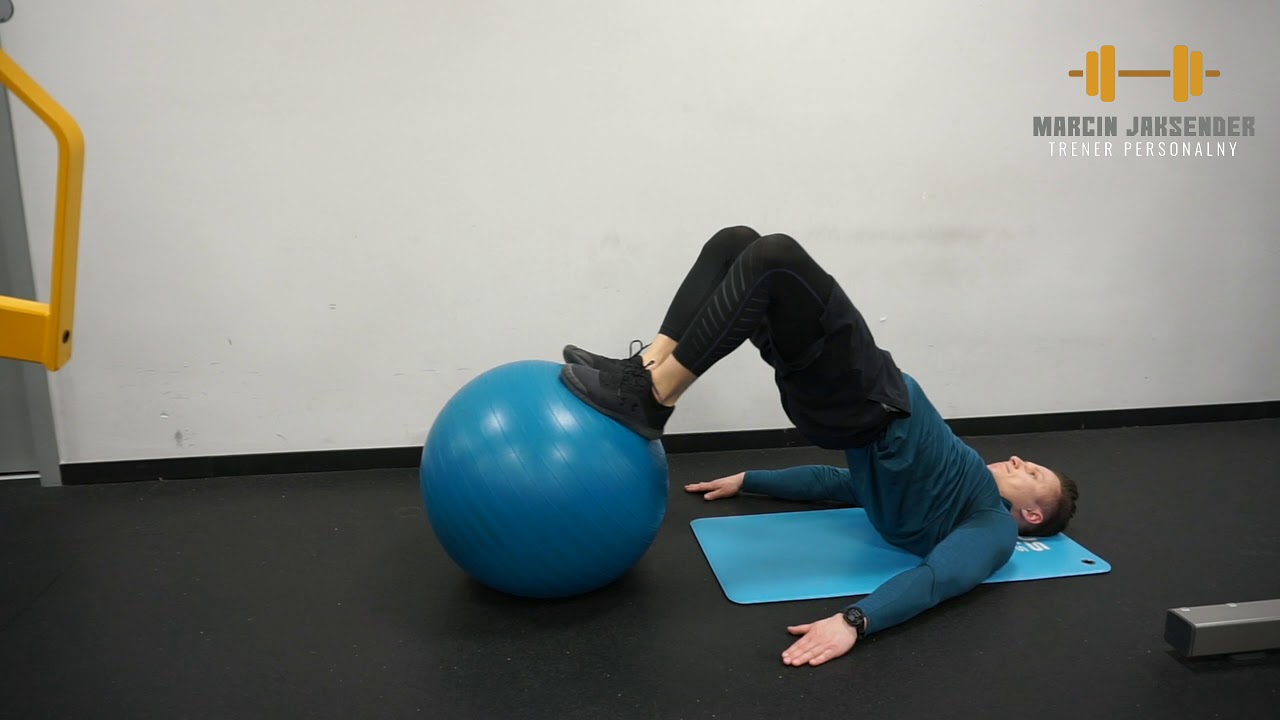 Swiss Ball Glute Bridge - Mostek biodrowy na piłce