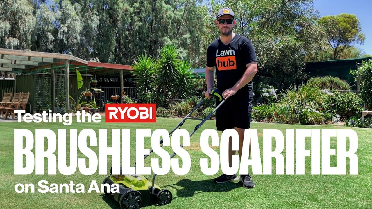 Testing out the Ryobi Brushless Scarifier on Santa Ana