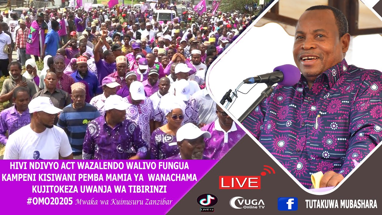 #LIVE 🔴UFUNGUZI WA #KAMPENI KISIWANI PEMBA ACT WAZALENDO WAJA  NA KAULI HII KUELEKEA UCHAGUZI #OMO25