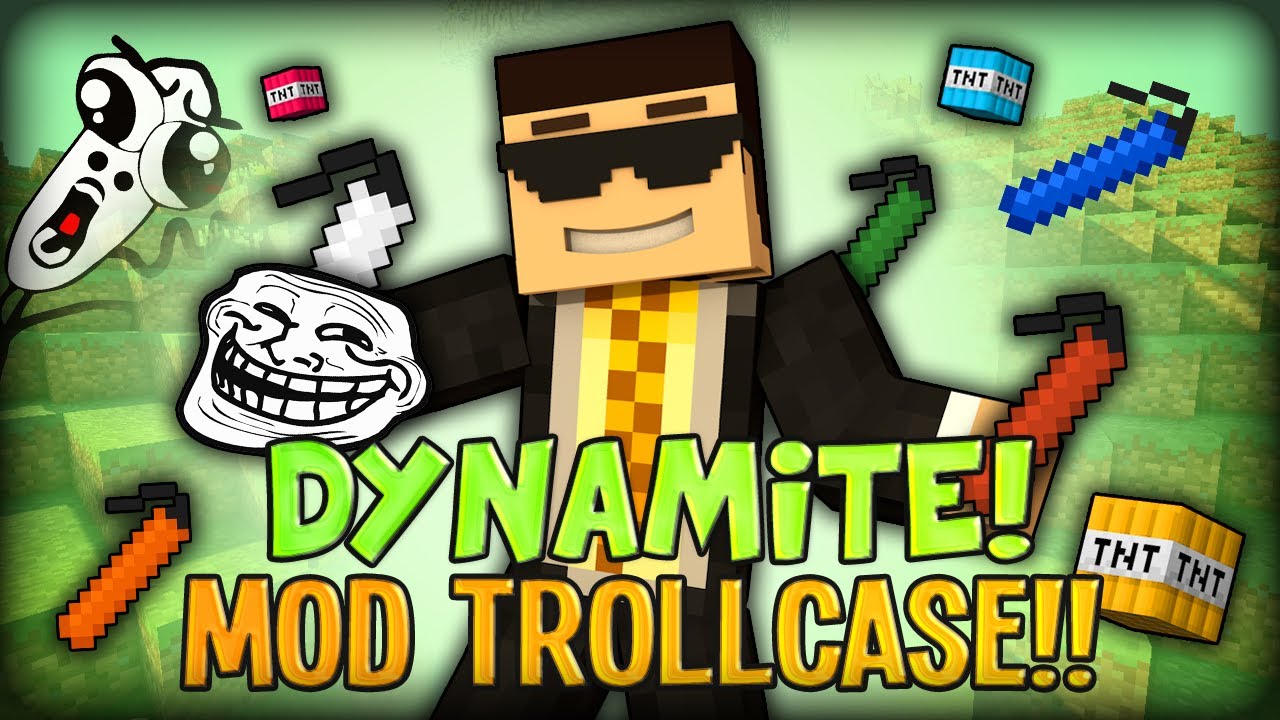 Minecraft Mods / Mod Trollcase - FUNNY SUPER FLYING DYNAMITE (Too Much Dynamite MOD)