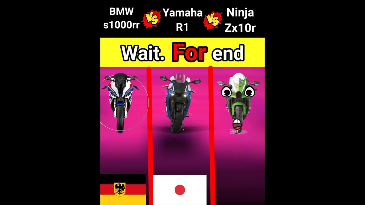 Yamaha R1 vs BMW s100rr vs Ninja Zx10r ❓