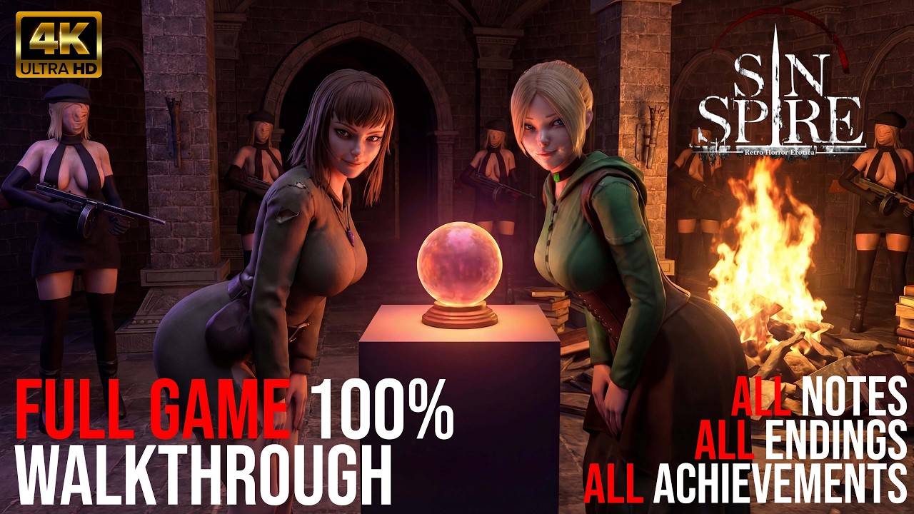 SIN SPIRE - Fullgame 100% Walkthrough + All Notes All Ending All Achievements (4k60)