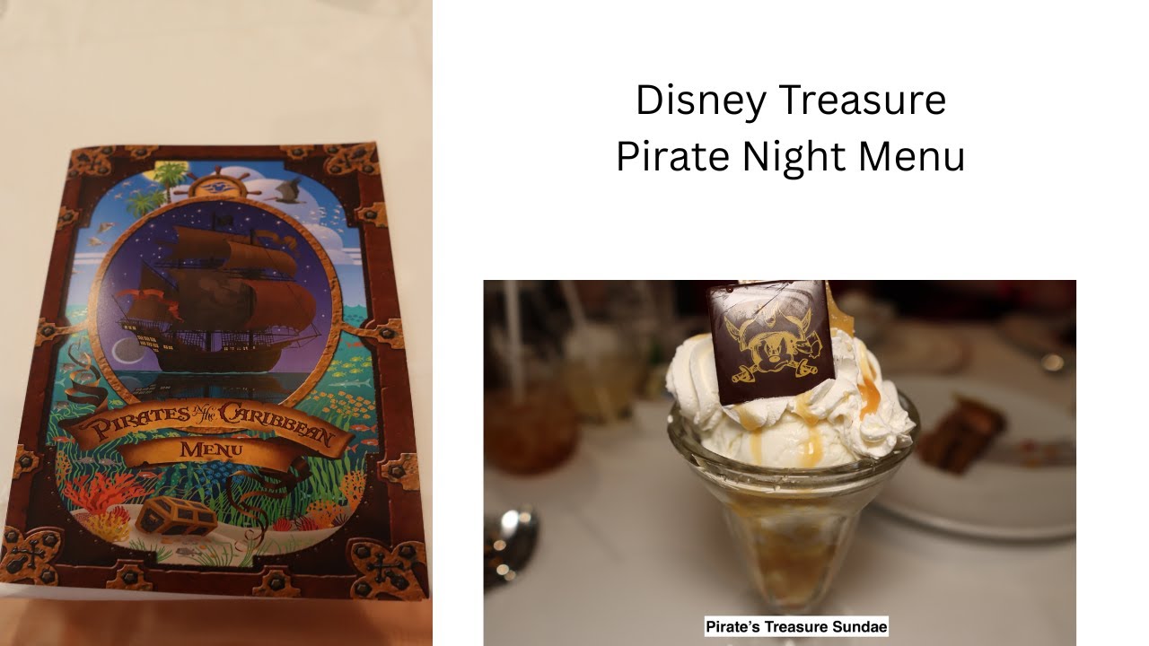 Disney Treasure Pirate Menu 