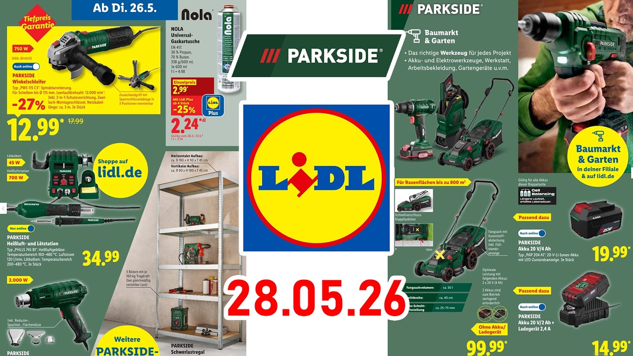 Parkside Lidl Katalog 28.05.2026 Neue Werkzeuge & Angebote