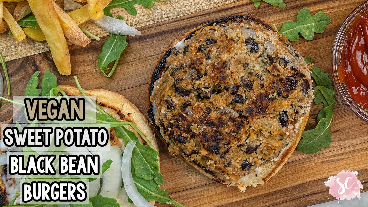 Sweet Potato Black Bean Burger | Vegan | Gluten Free