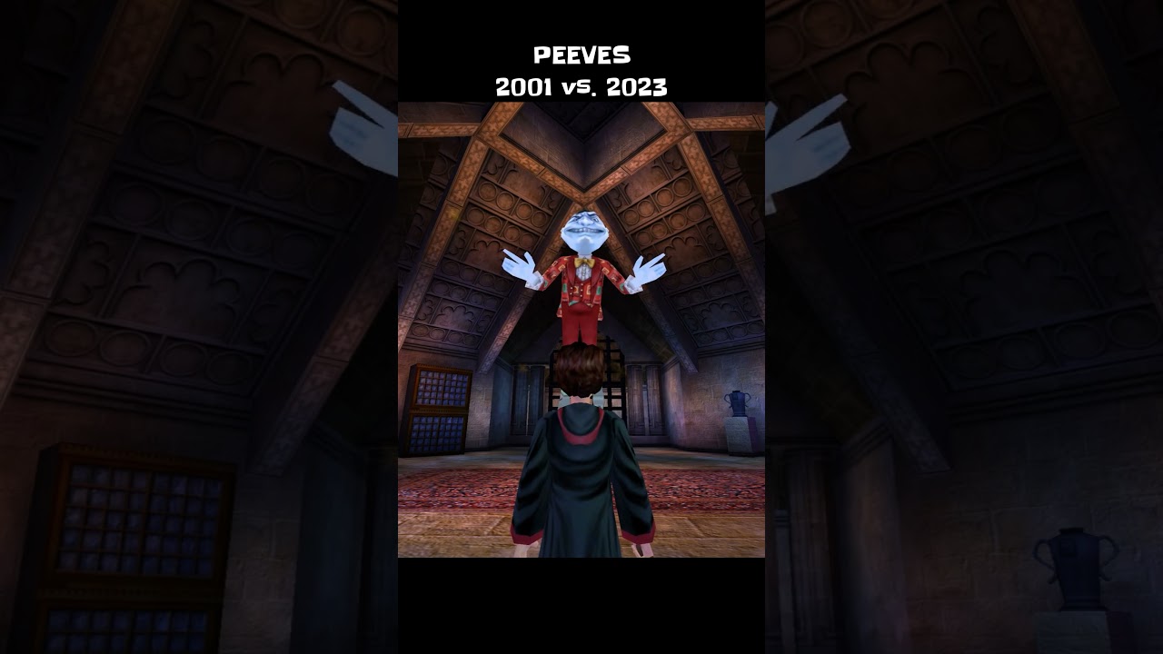 Peeves 2001 vs. 2023 #harrypotter #hogwartslegacy