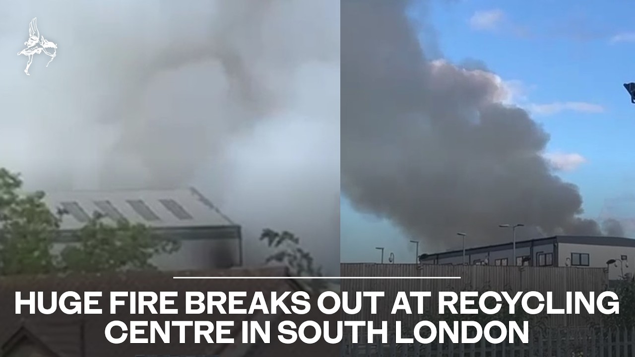 Huge fire breaks out at recycling centre in south London