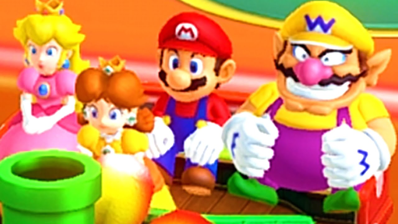 MARIO PARTY 10 MINIGAMES BOWSER VS WARIO PEACH AND DAISY MASTER CPU