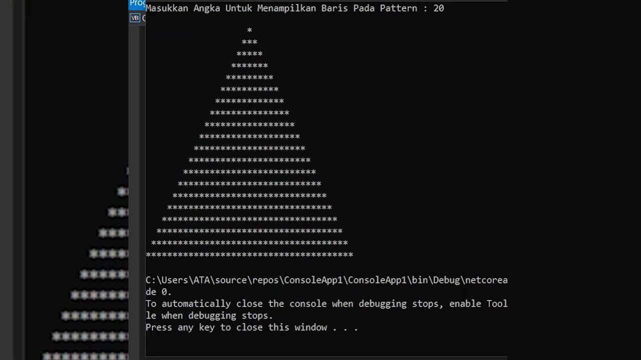 17. VB Console | Pattern Triangle