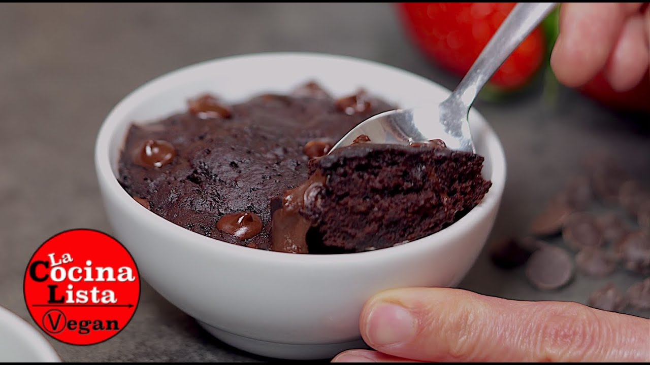 BROWNIE CHOCOLATE VEGANO |en 1 MINUTO! | Sin Horno | Riquísimo!