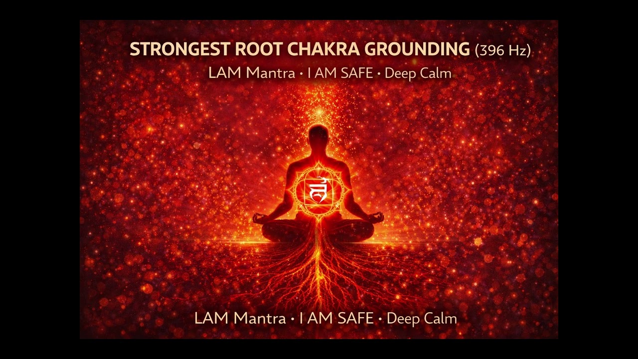 STRONGEST ROOT CHAKRA GROUNDING (396 Hz) — LAM Mantra | I AM SAFE • Deep Calm