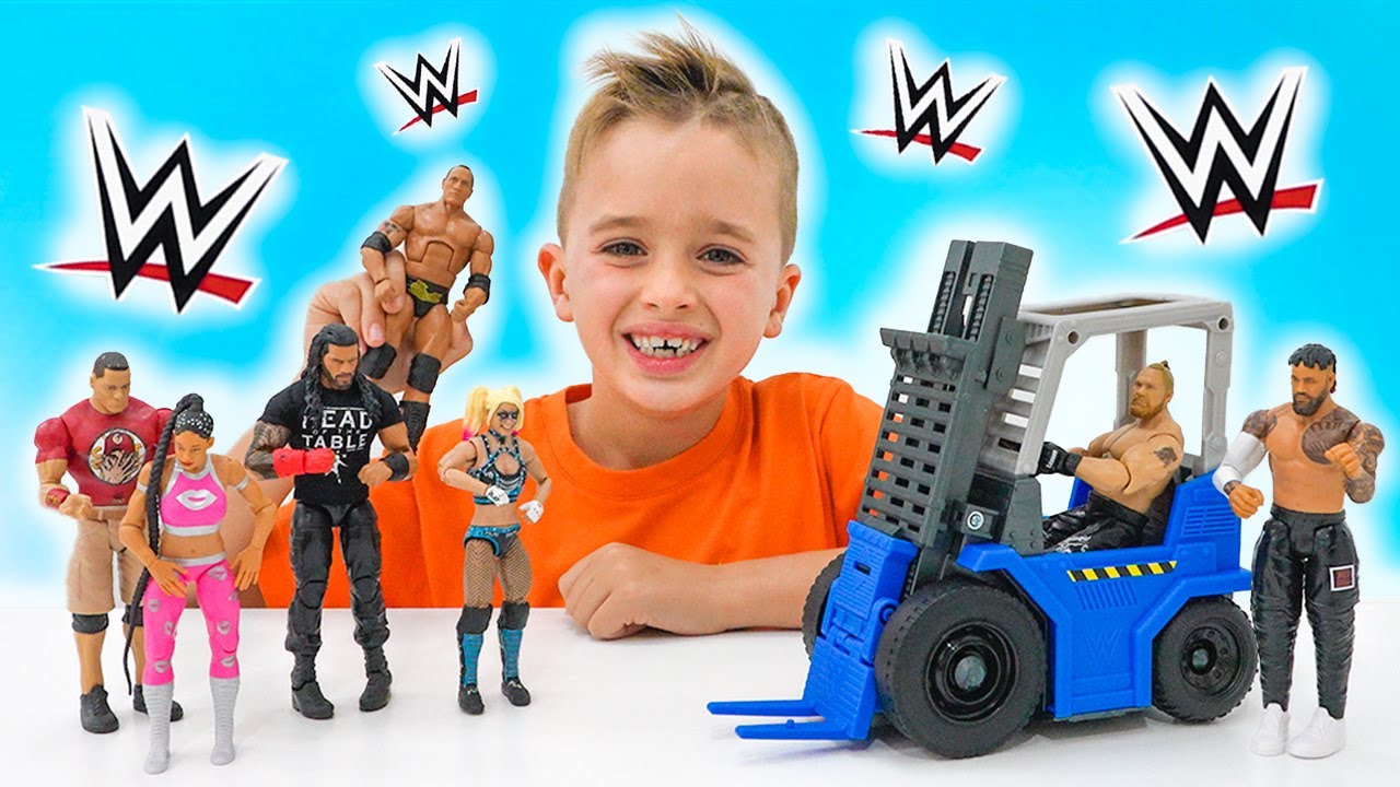 Влад и Ники: испытание 5 замков с игрушками WWE Вилочный погрузчик
