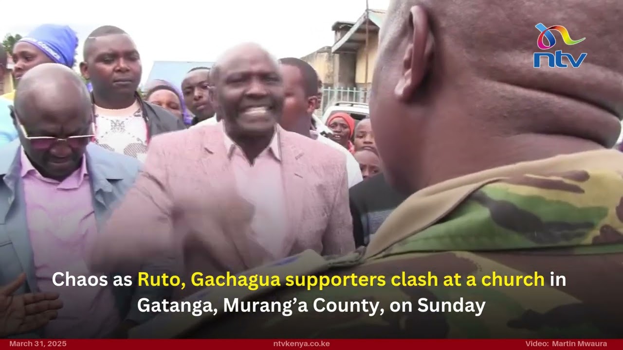Chaos as Ruto, Gachagua supporters clash at a church in Gatanga, Murang’a County, on Sunday